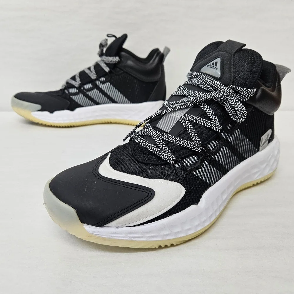 Adidas Pro Boost Mid Basketball Shoes FW9512 Core Black White Mens Size 7‎